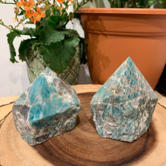 Amazonite Polished Point, Throat Chakra, Crystal Grid Point, Boho Decor, Courage - Picture 4 of 6